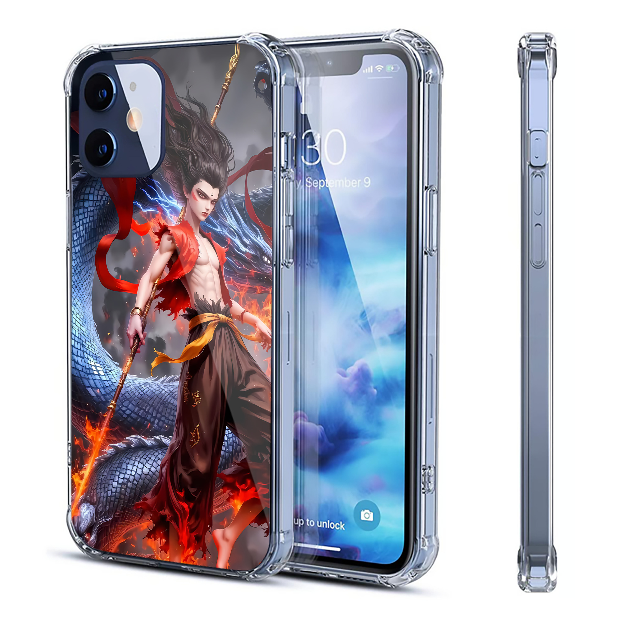 （画像用） Ne Zha 2 ナタ 魔童の大暴れ 【iPhone 12シリーズ対応】透明スマホケース（クリアソフトケース）